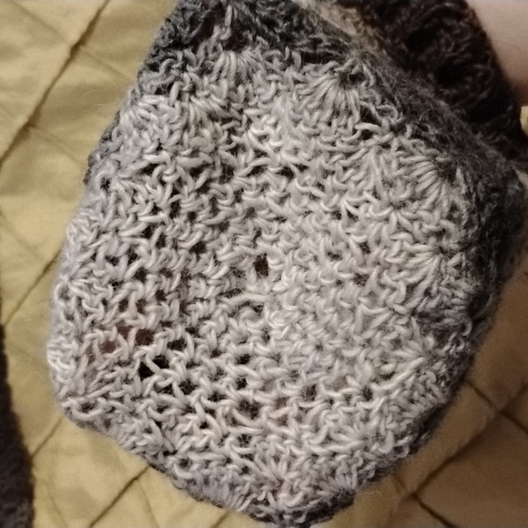 Handmade Crochet Gray Matching Hat And Scarf Set 100% Wool Women\'s Size Small main image 5